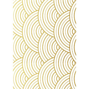Geometric Curved Gold Wafer Paper Sheets Pk/2