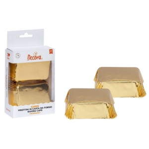 Decora Mini Plumcake Baking Cups - Gold Pk/20