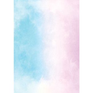 Blue & Pink Cloudy Wafer Paper Sheets Pk/2