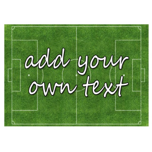 A4 Soccer Pitch Edible Icing Sheet with Text