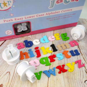 Large Cake Star Easy Push Alphabet Cutters- Lower Case