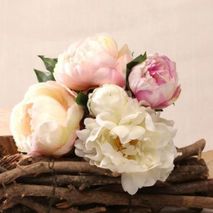 Cream Pink Peony Bouquet