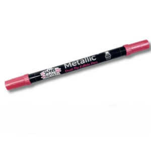 Sweet Artist Metallic Dual-Tip Edible Pen - Raspberry Pink