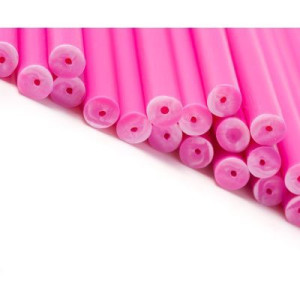 6" Pink Cake Pop Sticks Pk/25