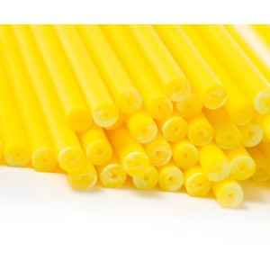 6" Yellow Cake Pop Sticks Pk/25
