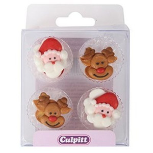 Culpitt Santa & Reindeer Sugar Pipings Pk/12
