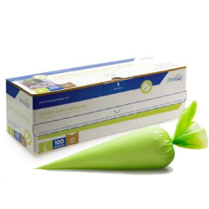 21" Biobased Green Disposable Piping Bags BOX/100