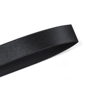 15mm Black Double Faced Satin Ribbon 100 yards